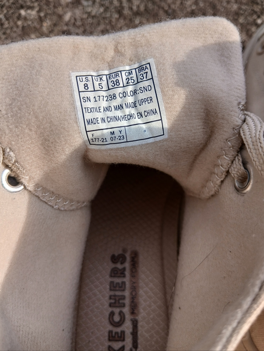 Skechers Cream Women's Size 8 Chunky Lace-Up Ankle Boots - Picture 6 of 8